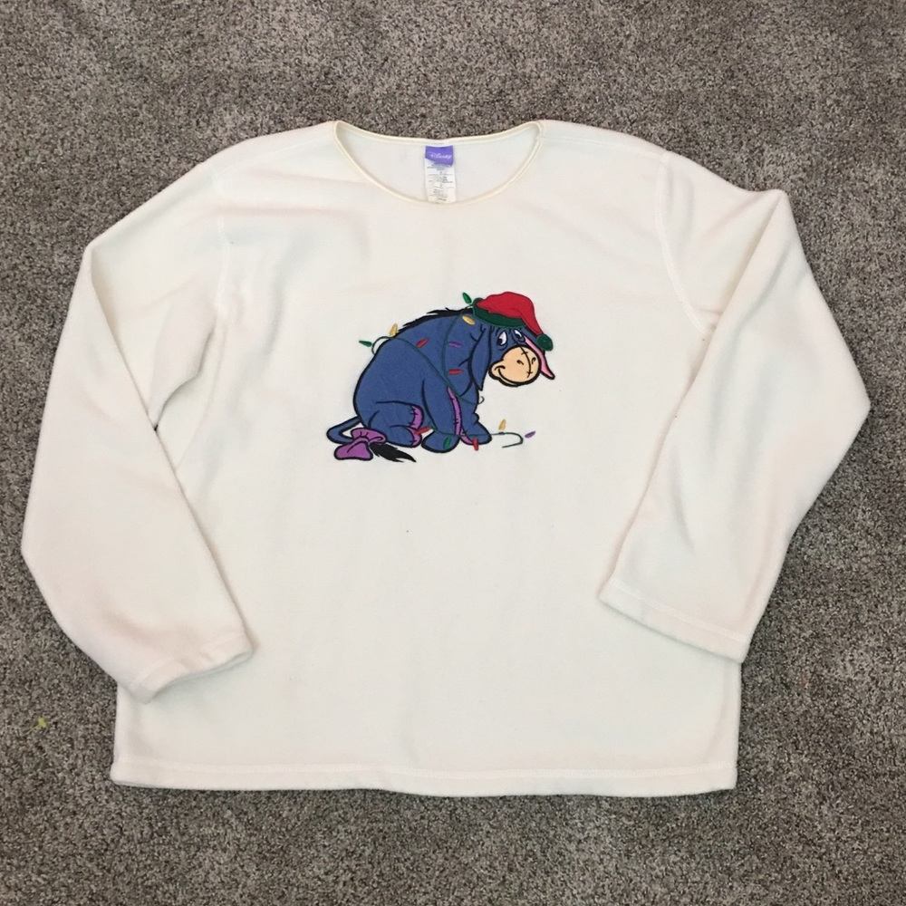 Vintage Disney Eeyore Fleece Sweater Size Large
